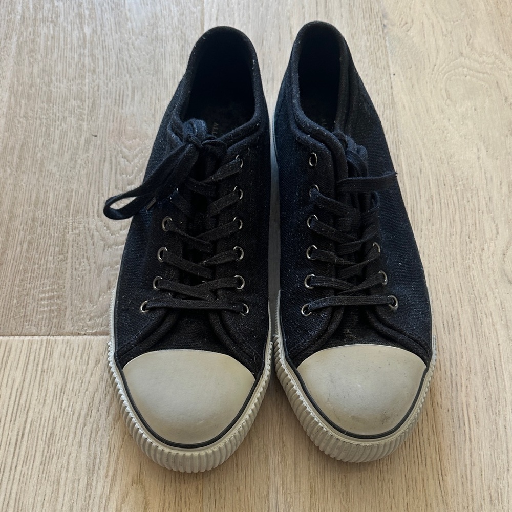 All Saints Black Canvas Sneakers - Size 11